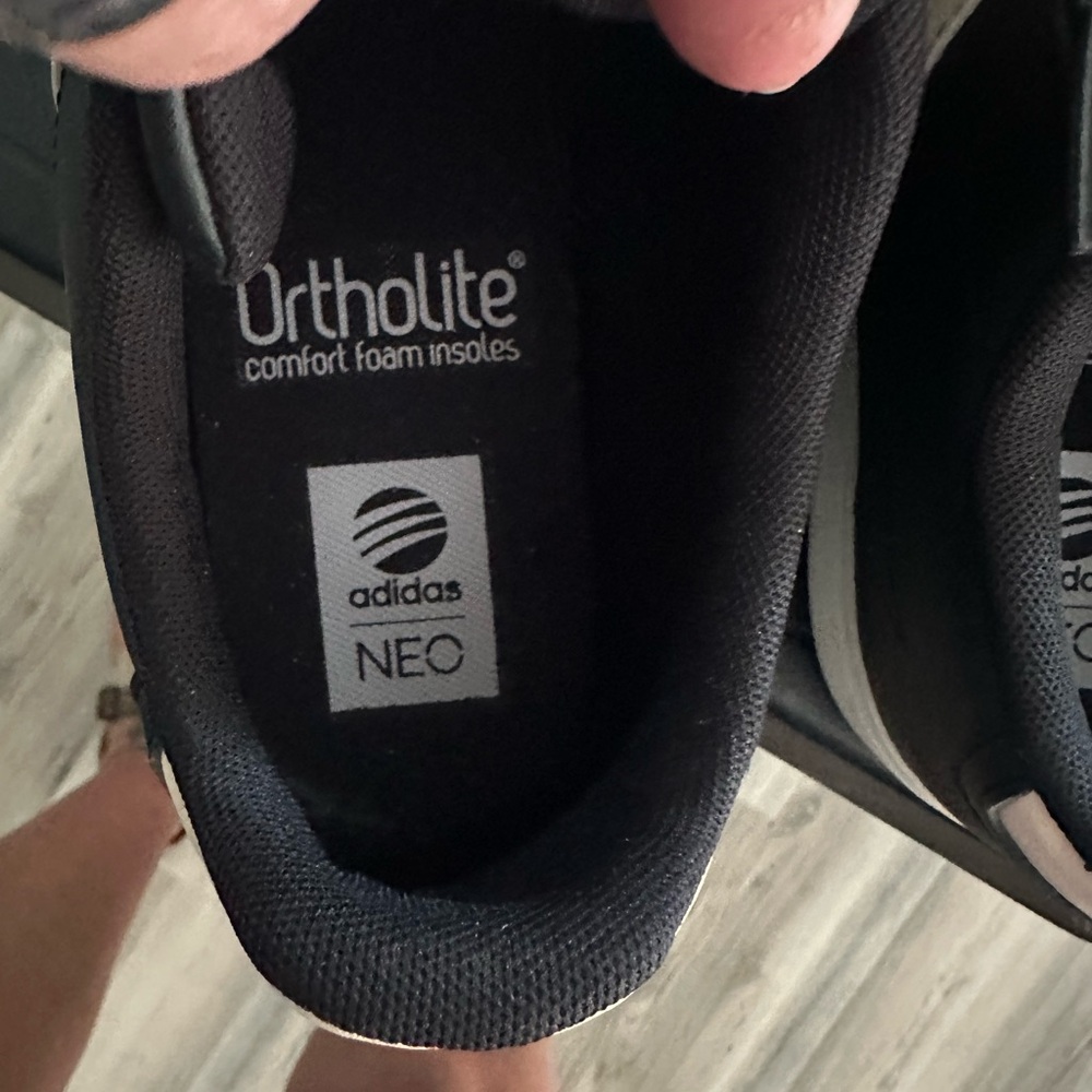 Adidas Black and White Sneakers Classic Design—NEO ORTHOLITE - Picture 4 of 5